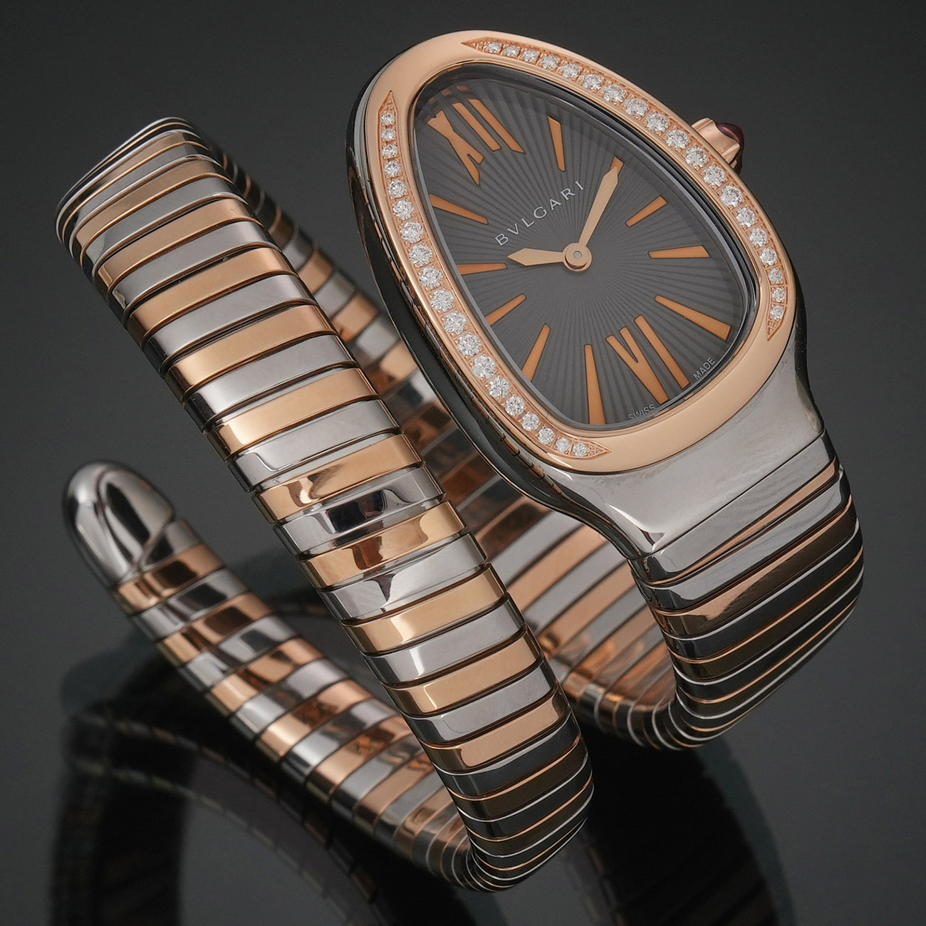BVLGARI(USED)불가리 102681 다이아 베젤 세르펜티 투보가스 콤비 워치