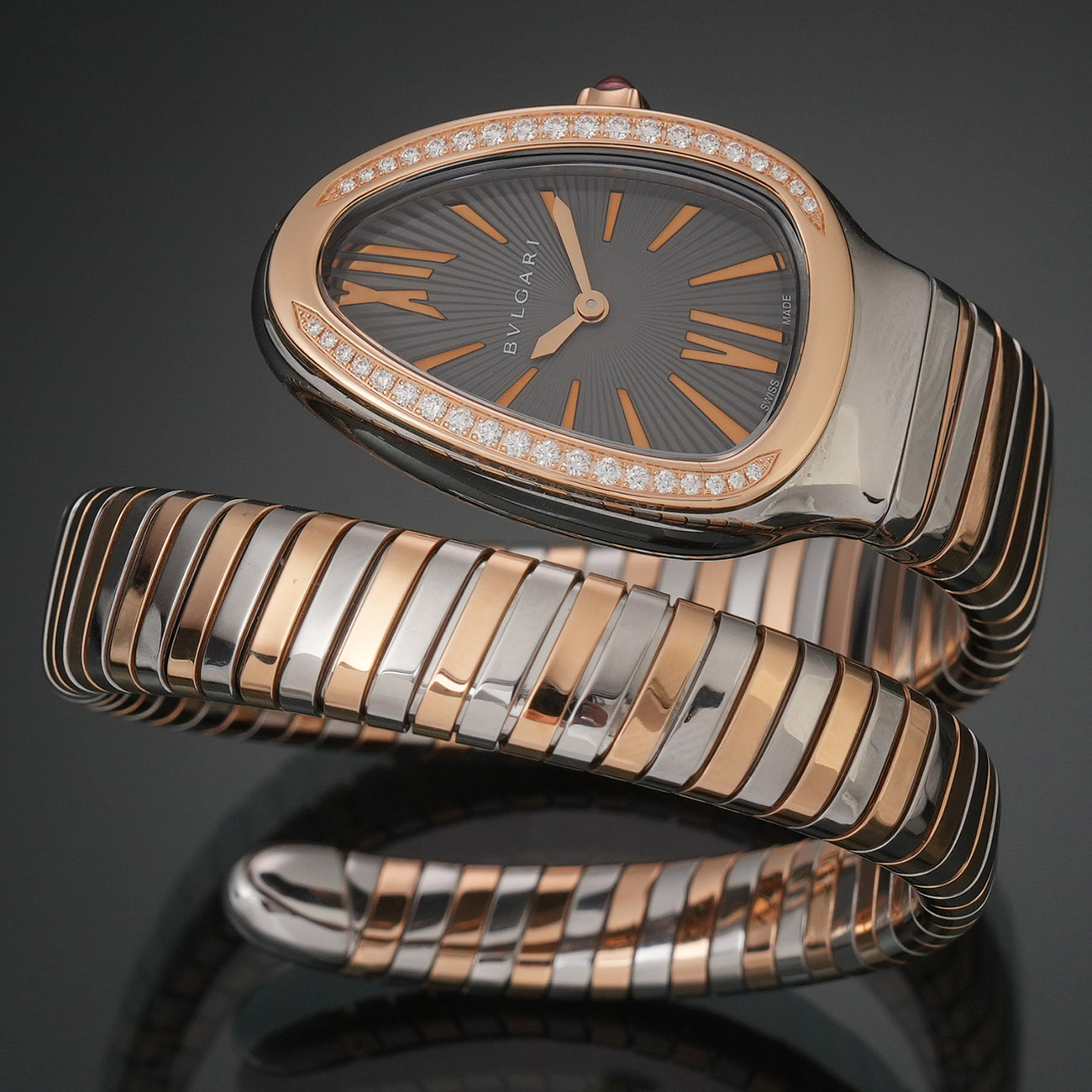 BVLGARI(USED)불가리 102681 다이아 베젤 세르펜티 투보가스 콤비 워치