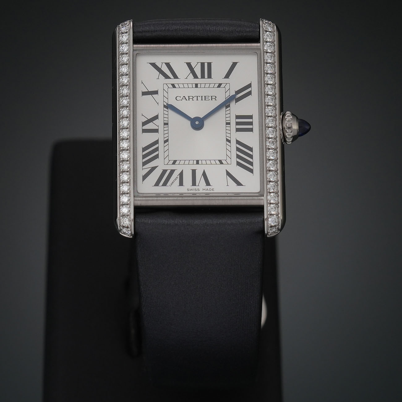 CARTIER(USED)까르띠에 탱크 머스트 라지 스틸 다이아베젤 W4TA0017