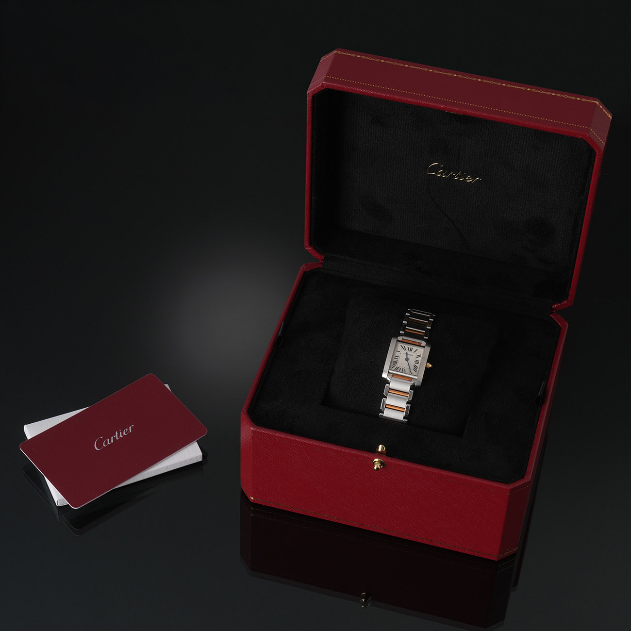 CARTIER(USED)까르띠에 탱크 프랑세즈 스몰 콤비 W51007Q4