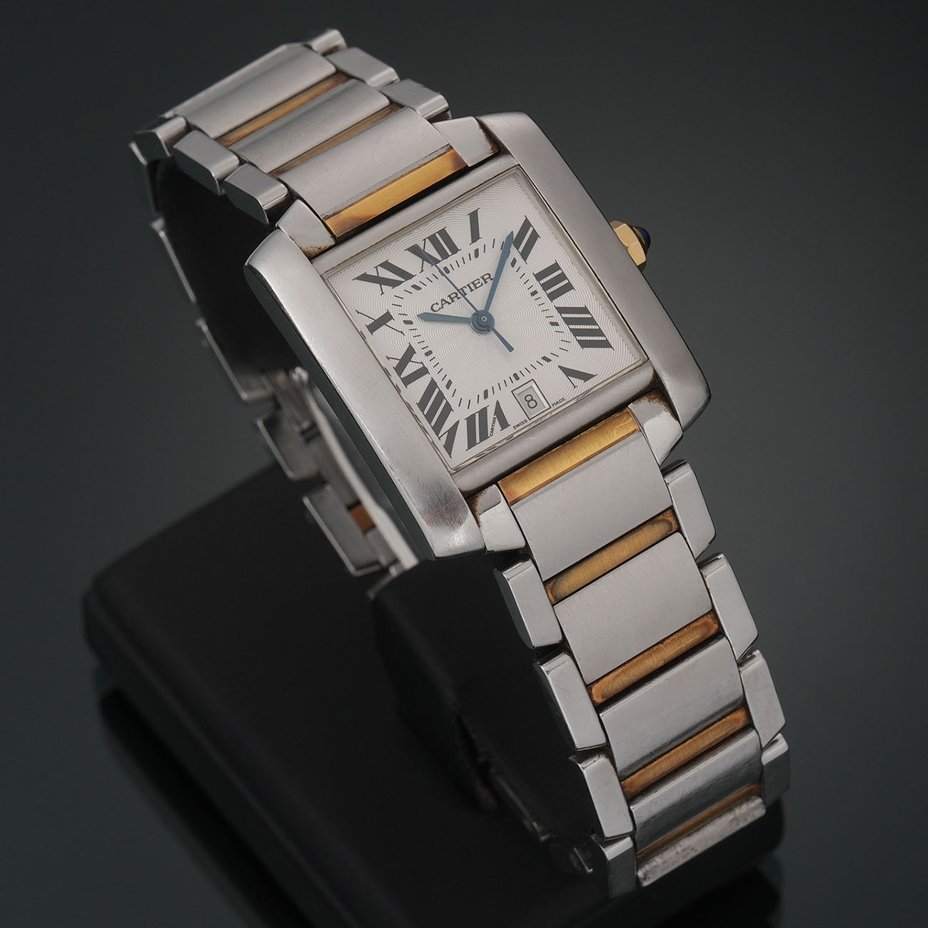 CARTIER(USED)까르띠에 탱크 프랑세즈 콤비 오토 라지 W51005Q4