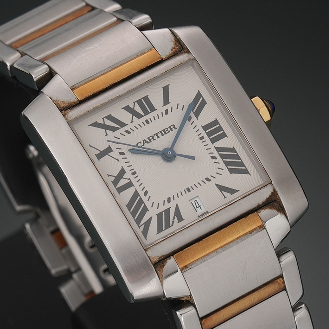 CARTIER(USED)까르띠에 탱크 프랑세즈 콤비 오토 라지