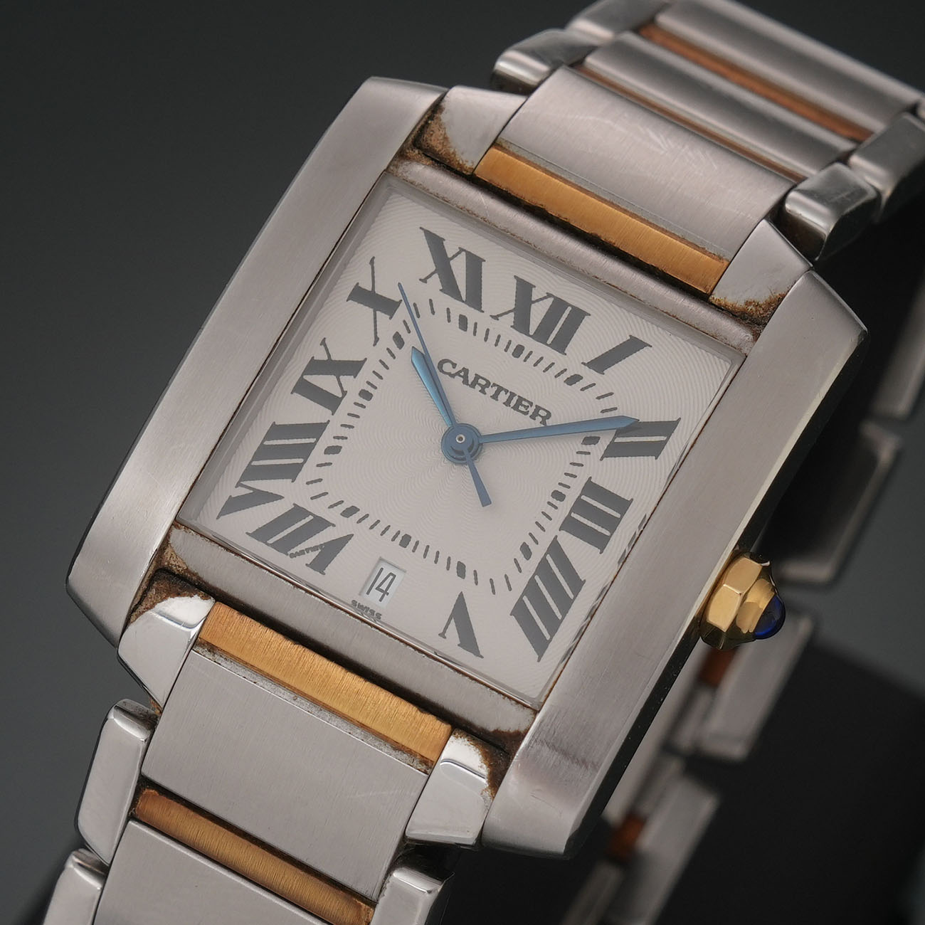 CARTIER(USED)까르띠에 탱크 프랑세즈 콤비 오토 라지