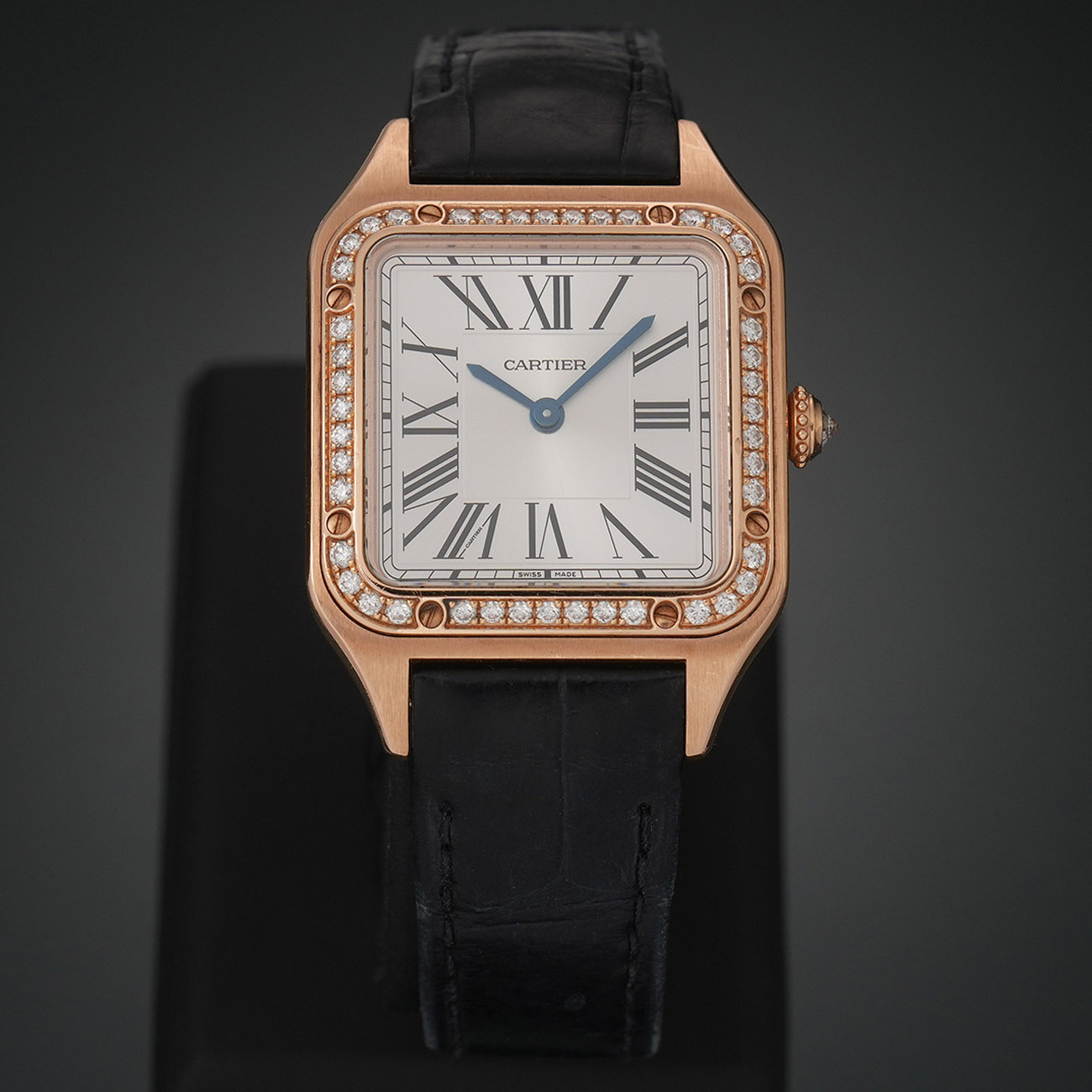 CARTIER(USED)까르띠에 산토스 뒤몽 스몰 쿼츠 다이아베젤 WJSA0017