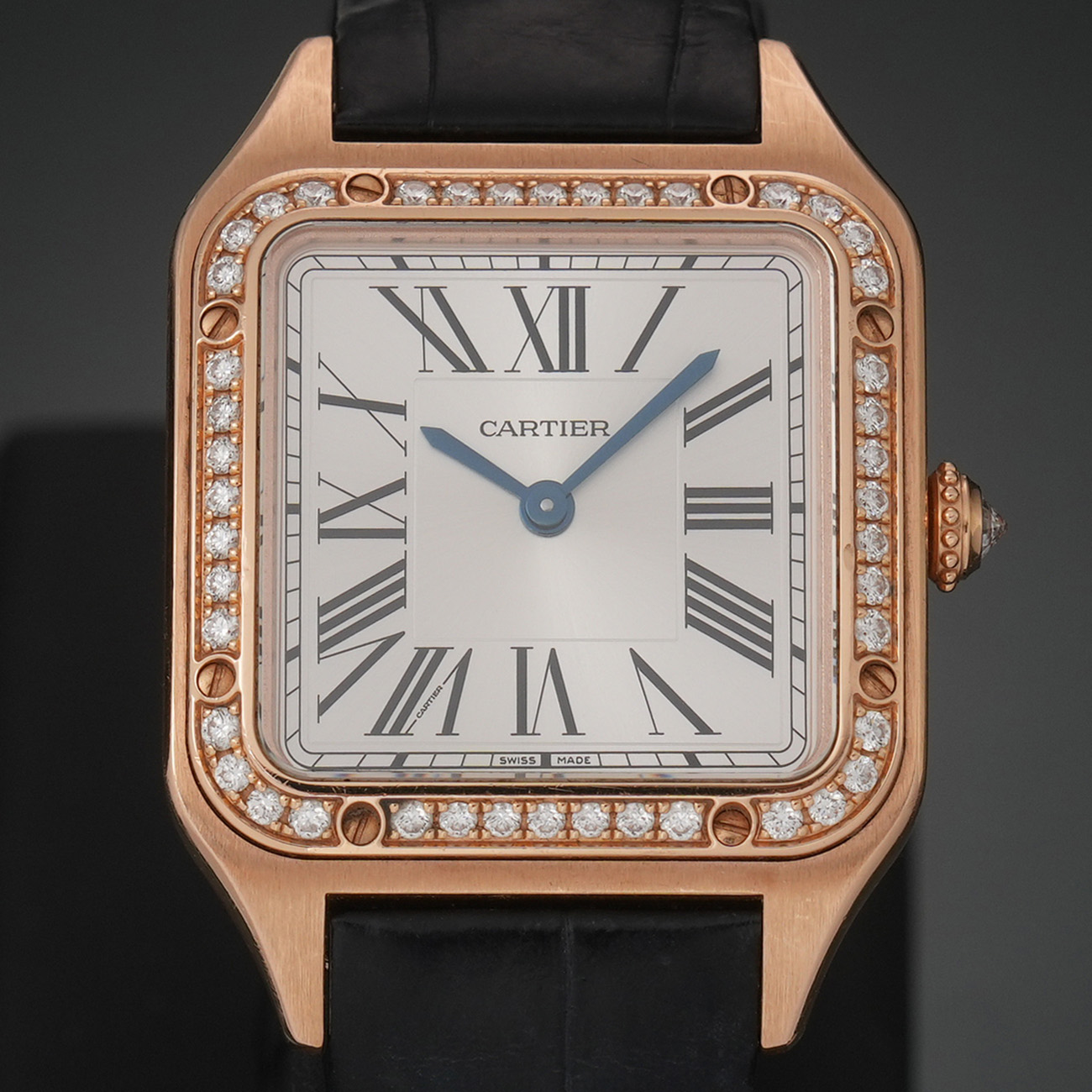 CARTIER(USED)까르띠에 산토스 뒤몽 스몰 쿼츠 다이아베젤 WJSA0017