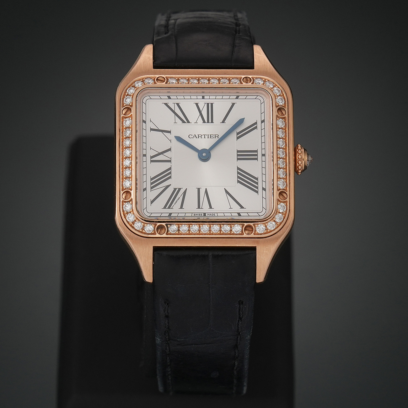 CARTIER(USED)까르띠에 산토스 뒤몽 스몰 쿼츠 다이아베젤 WJSA0017