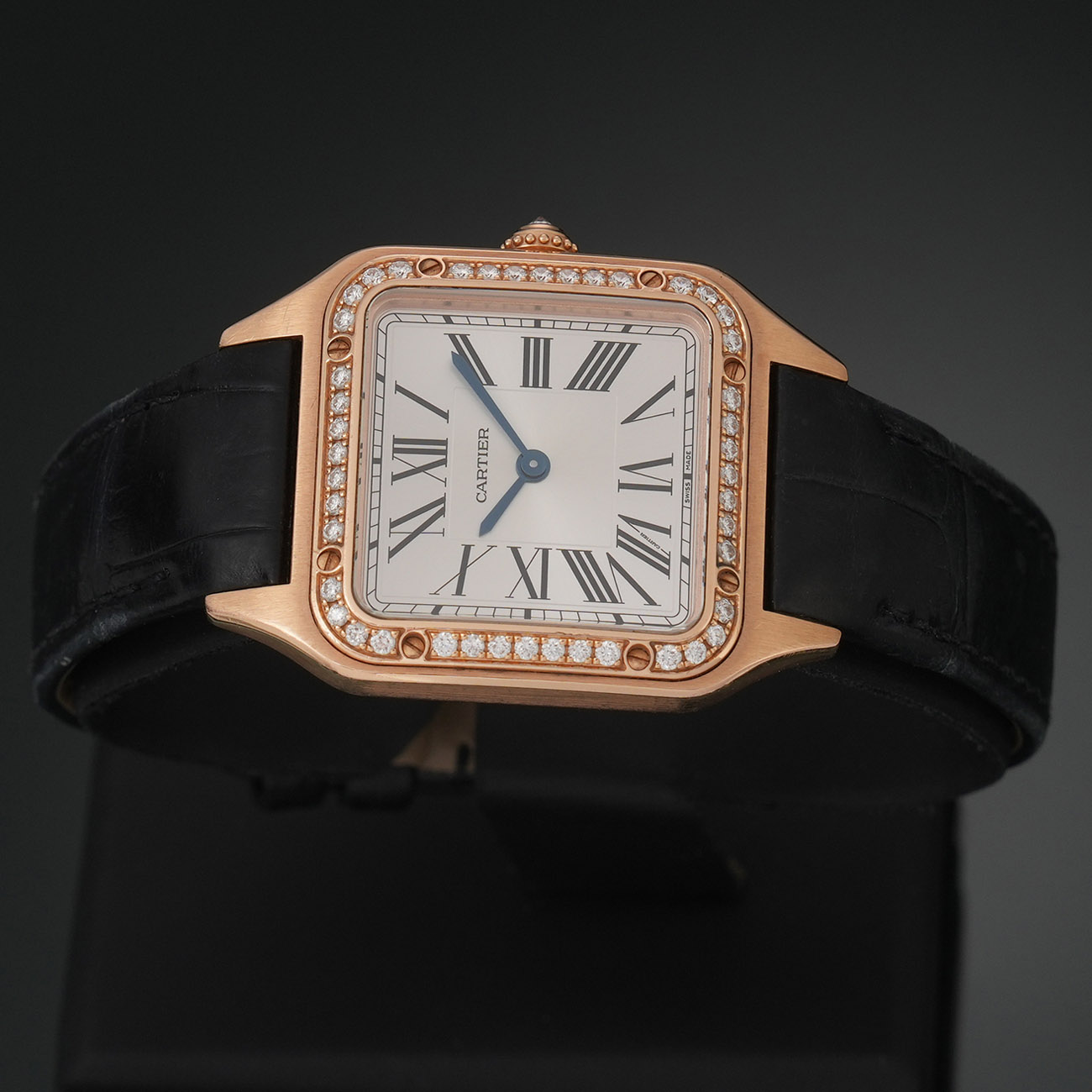 CARTIER(USED)까르띠에 산토스 뒤몽 스몰 쿼츠 다이아베젤 WJSA0017