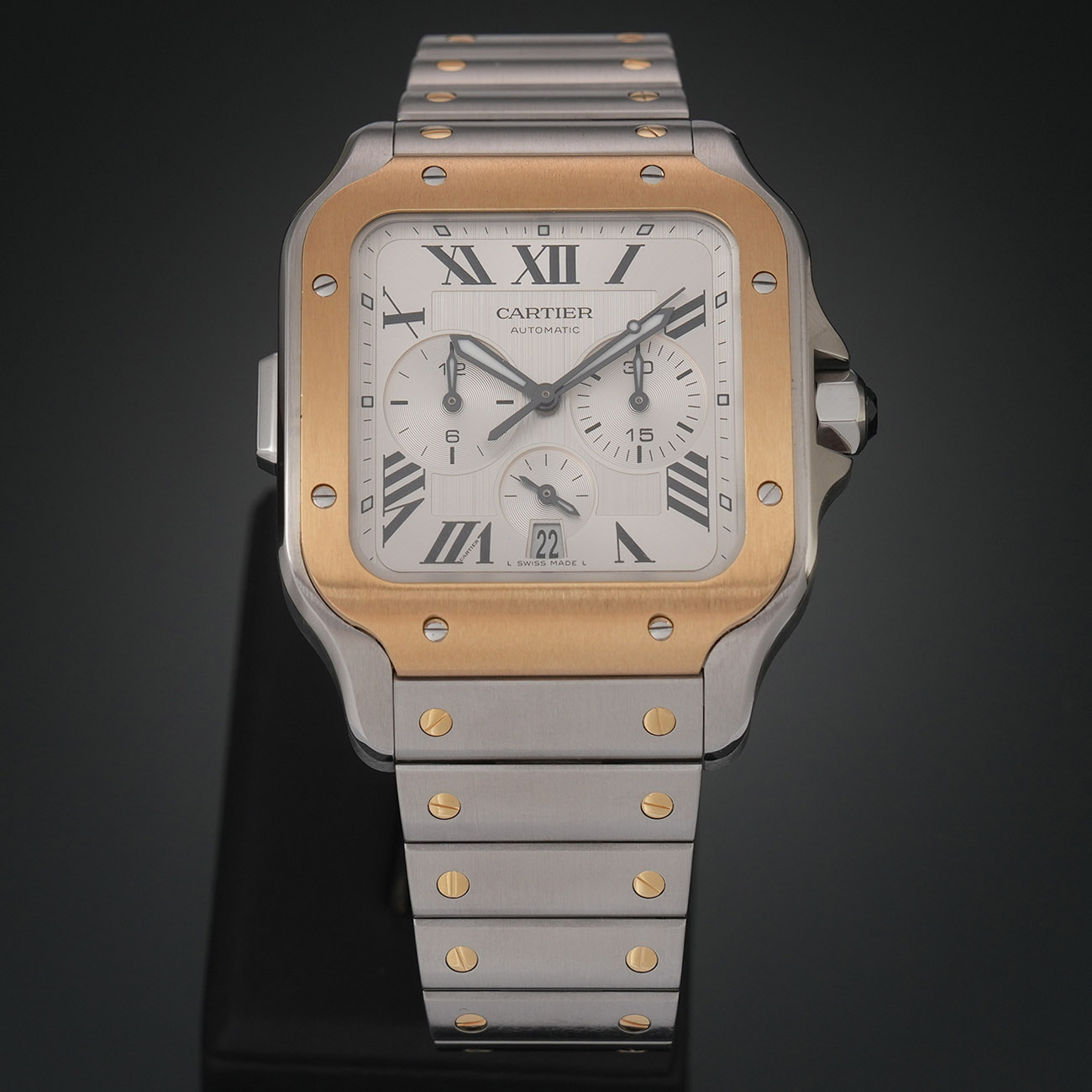 CARTIER(USED)까르띠에 산토스 드 까르띠에 콤비 오토 크로노그래프 워치 XL