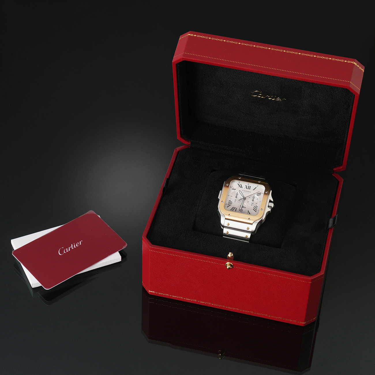 CARTIER(USED)까르띠에 산토스 드 까르띠에 콤비 오토 크로노그래프 워치 XL