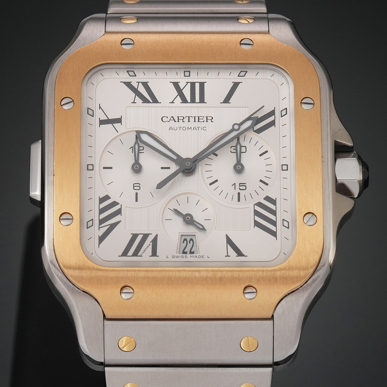 CARTIER(USED)까르띠에 산토스 드 까르띠에 콤비 오토 크로노그래프 워치 XL