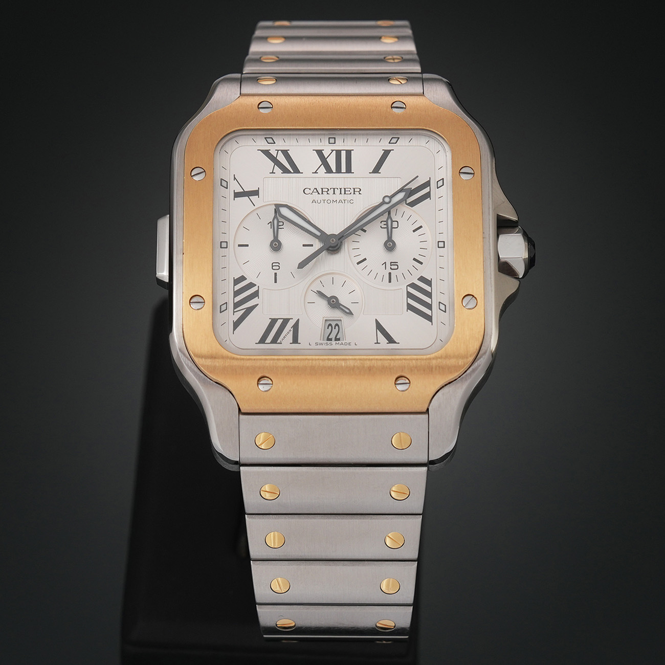 CARTIER(USED)까르띠에 산토스 드 까르띠에 콤비 오토 크로노그래프 워치 XL