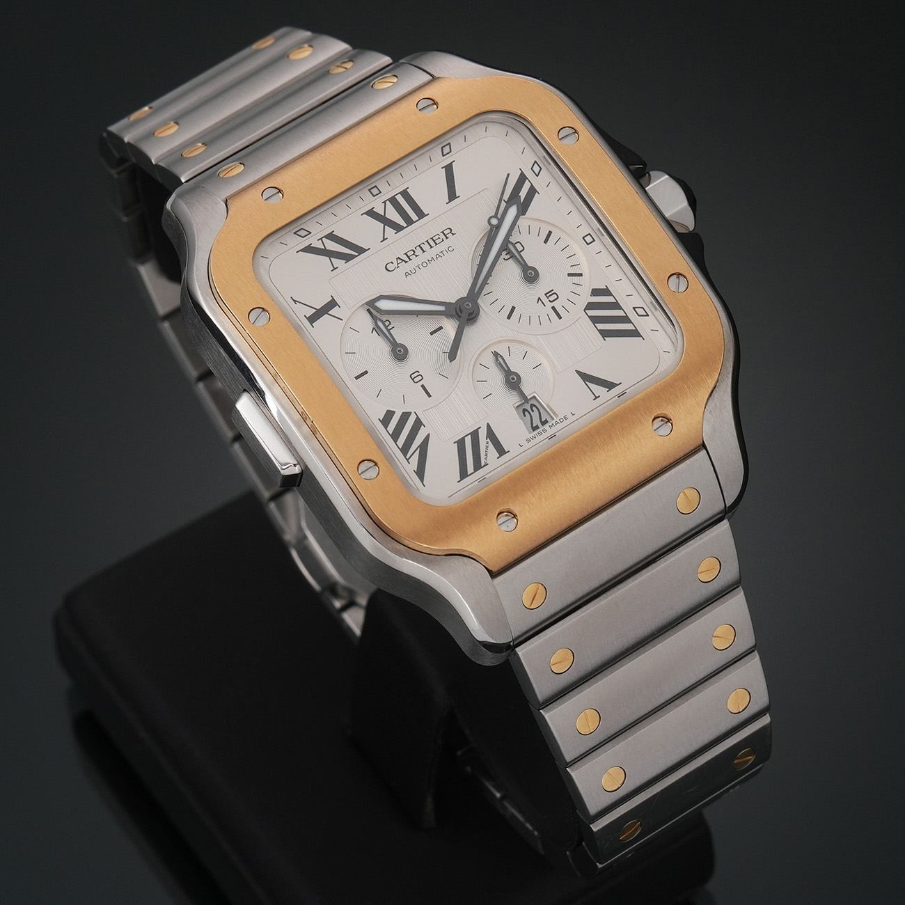 CARTIER(USED)까르띠에 산토스 드 까르띠에 콤비 오토 크로노그래프 워치 XL