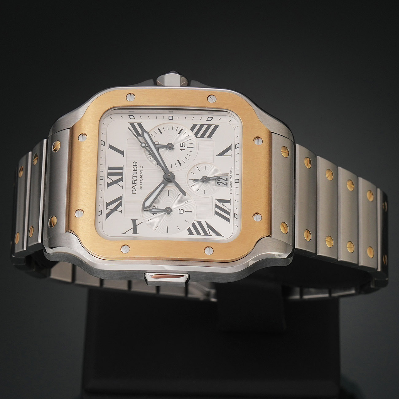 CARTIER(USED)까르띠에 산토스 드 까르띠에 콤비 오토 크로노그래프 워치 XL
