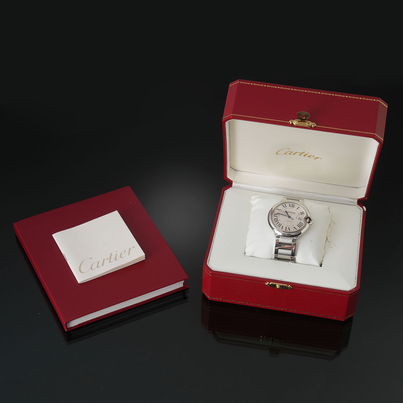 CARTIER(USED)까르띠에 발롱블루 42MM 오토매틱 워치 W69012Z4