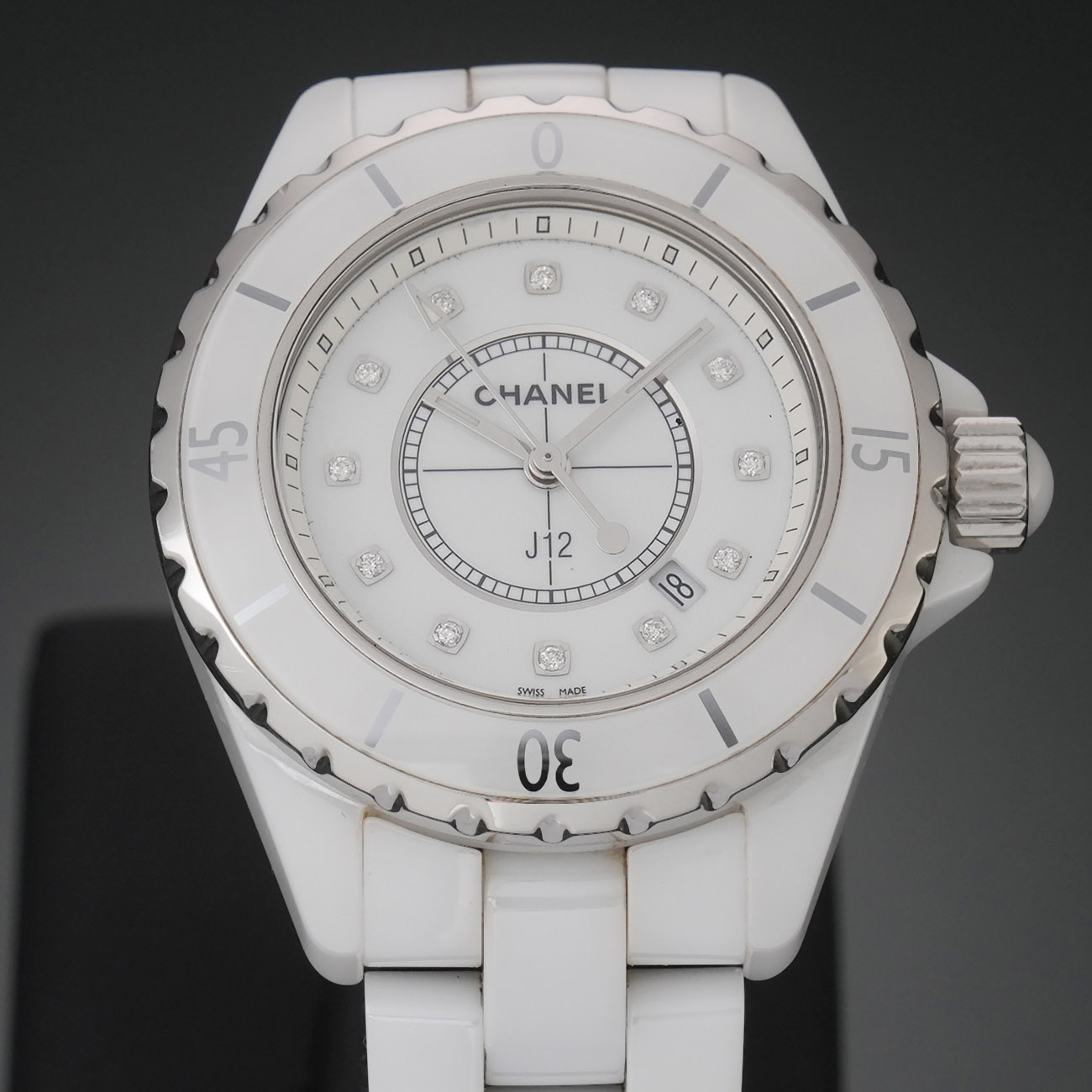 CHANEL(USED)샤넬 J112 33 화이트세라믹 H1628
