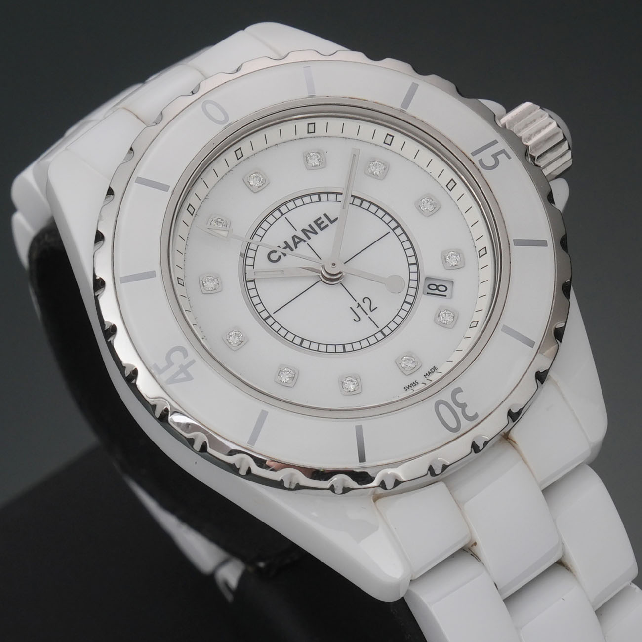 CHANEL(USED)샤넬 J112 33 화이트세라믹 H1628