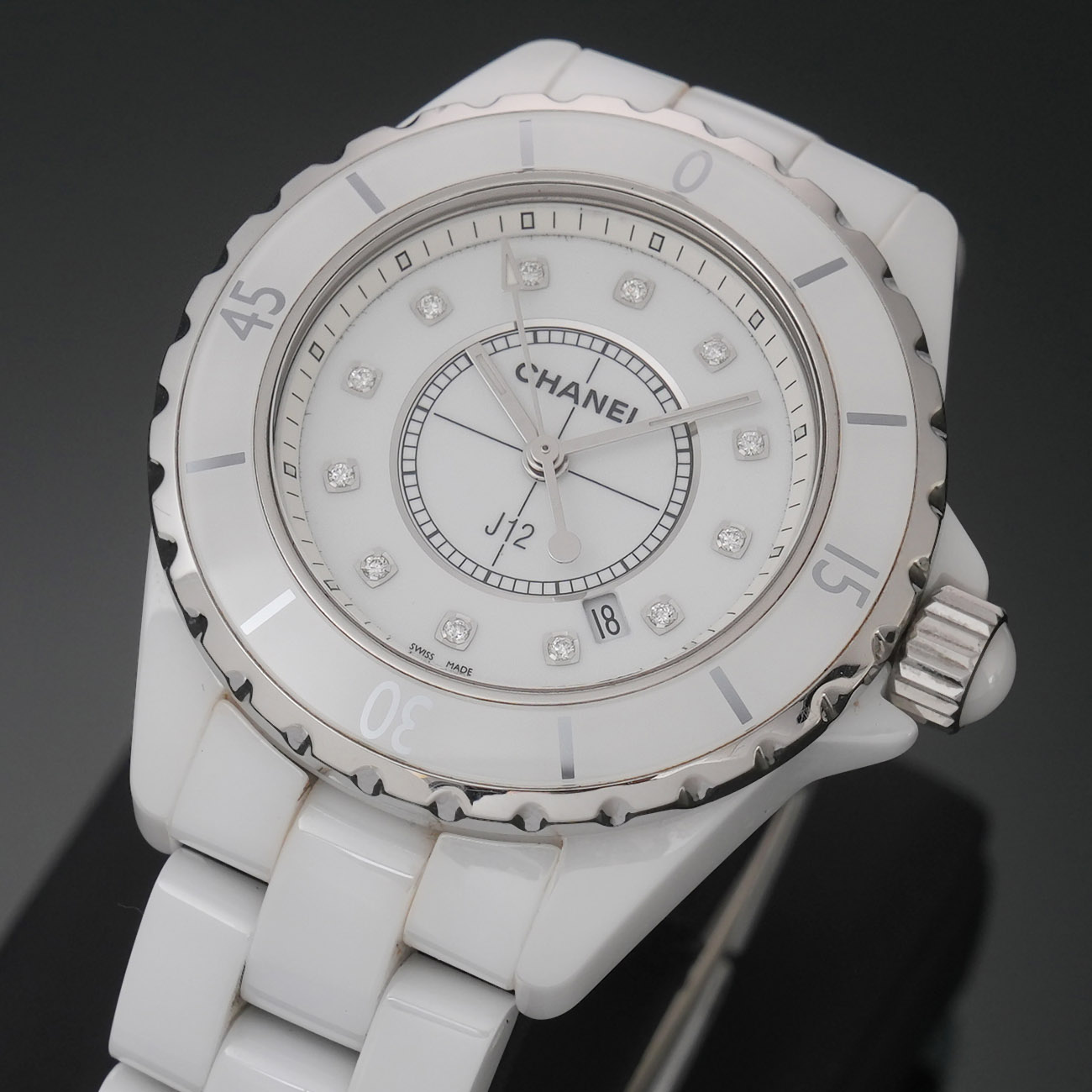 CHANEL(USED)샤넬 J112 33 화이트세라믹 H1628