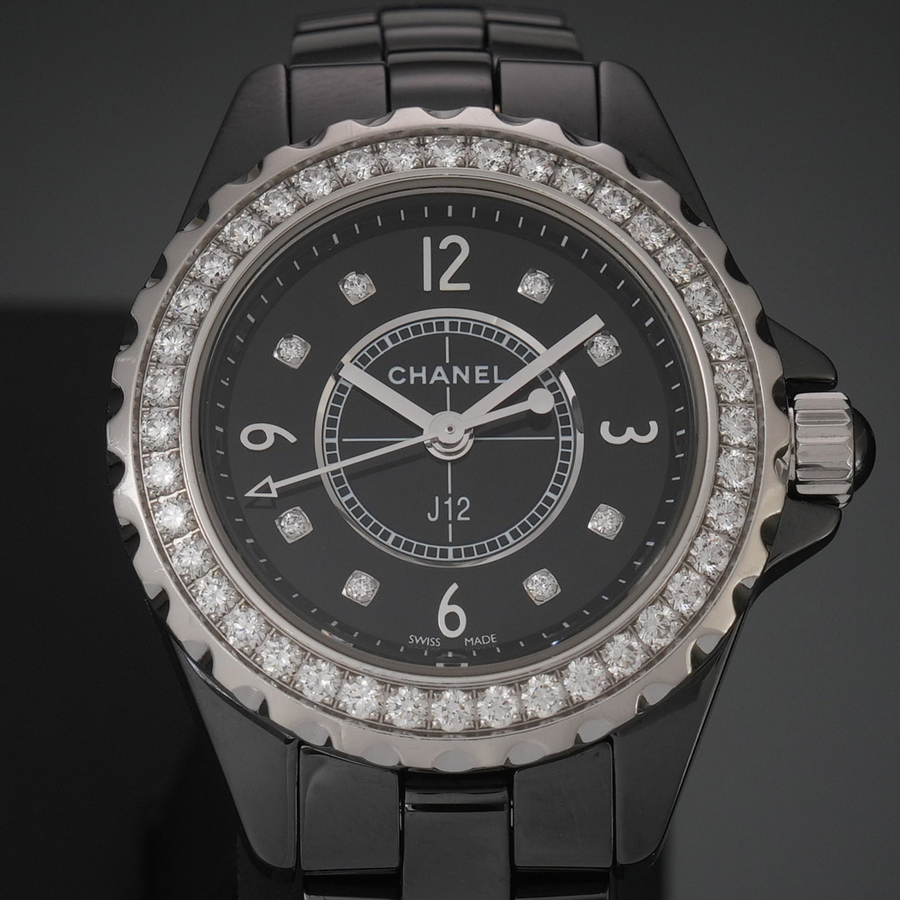 CHANEL(USED)샤넬 J12 28 다이아베젤 H2591