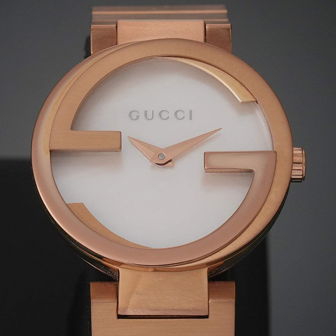 GUCCI(USED)구찌 YA133515 인터로킹 메탈 여성시계