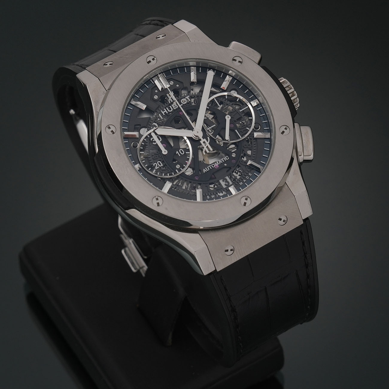 HUBLOT(USED)위블로 클래식 퓨전 스켈레톤 크로노 525.NX.0170.LR