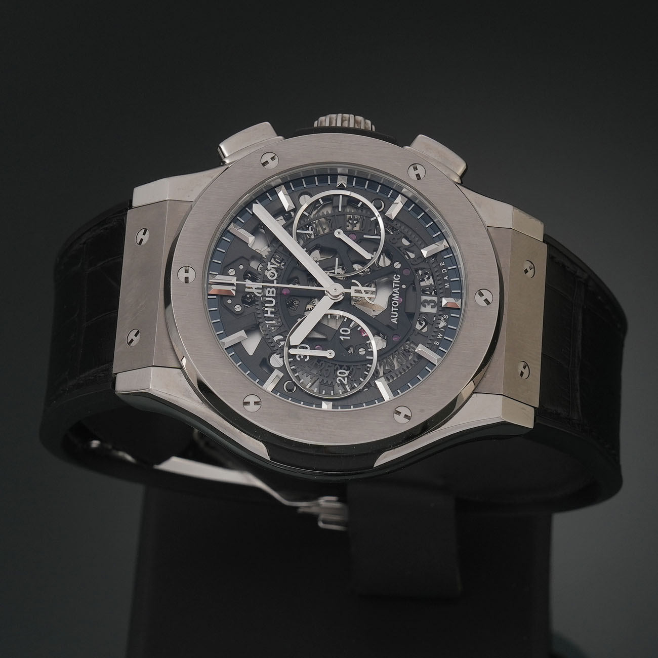 HUBLOT(USED)위블로 클래식 퓨전 스켈레톤 크로노 525.NX.0170.LR