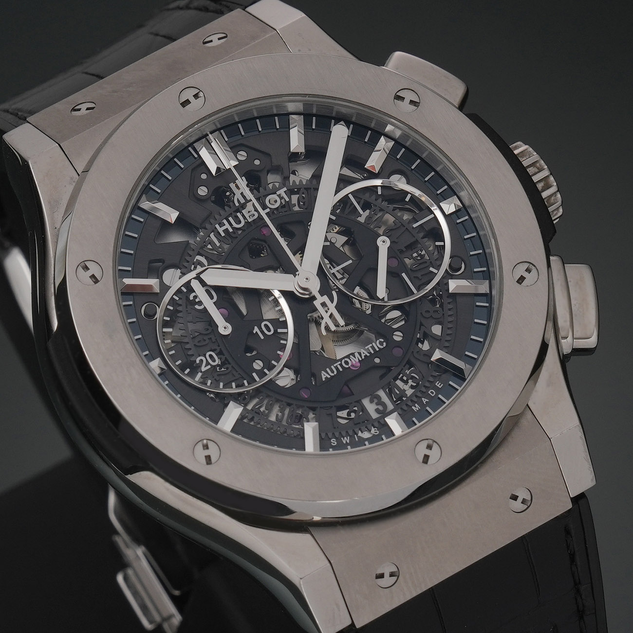 HUBLOT(USED)위블로 클래식 퓨전 스켈레톤 크로노 525.NX.0170.LR