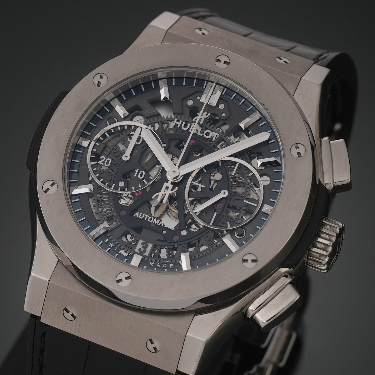 HUBLOT(USED)위블로 클래식 퓨전 스켈레톤 크로노 525.NX.0170.LR