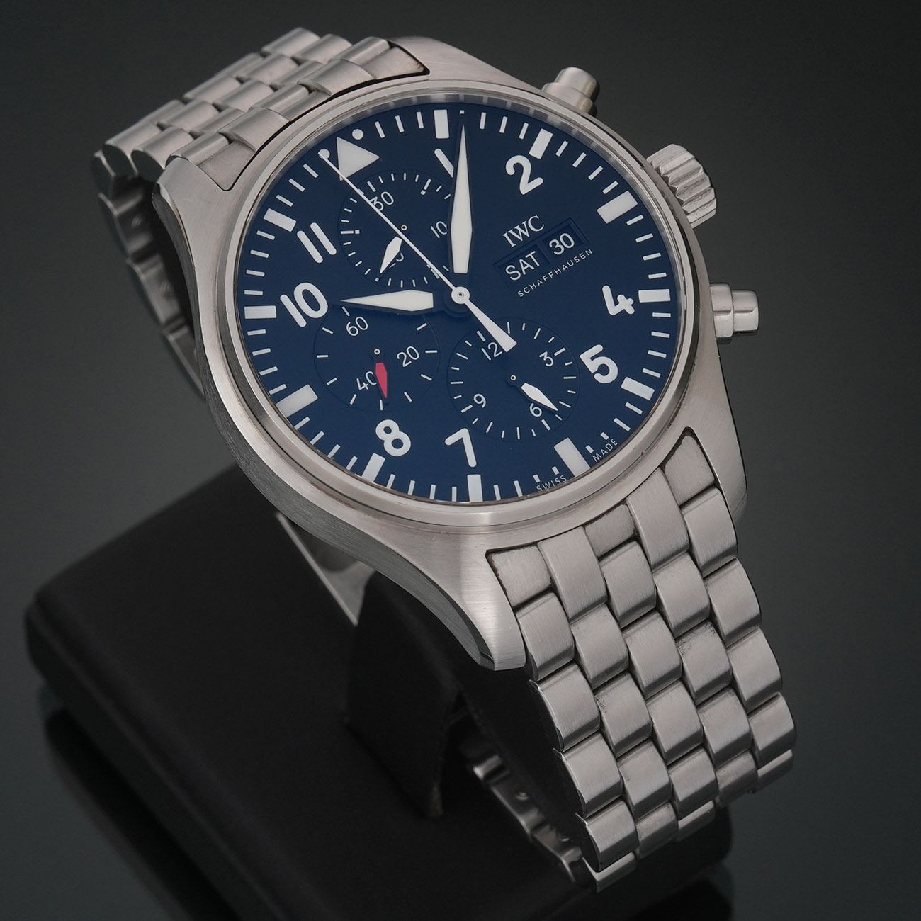 IWC(USED) 파일럿 스틸 오토 크로노 43mm