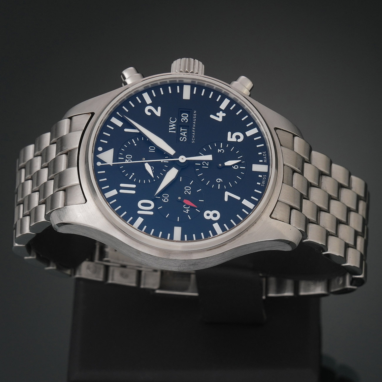 IWC(USED) 파일럿 스틸 오토 크로노 43mm