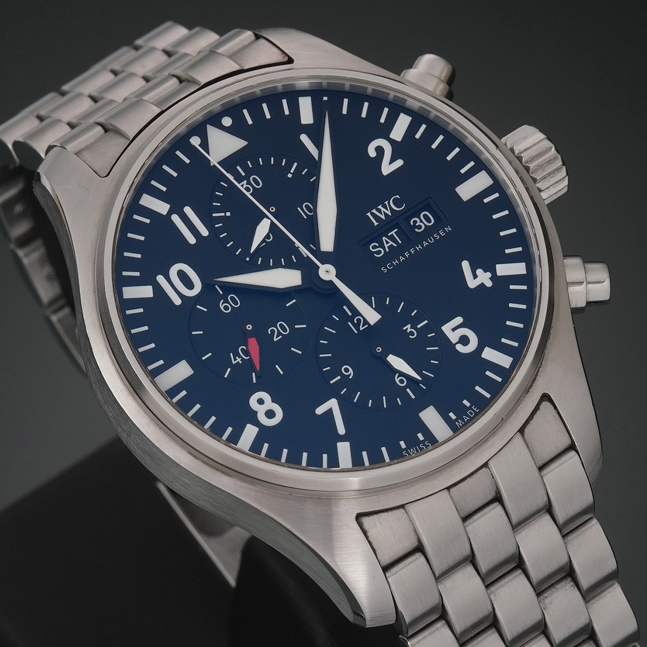 IWC(USED) 파일럿 스틸 오토 크로노 43mm