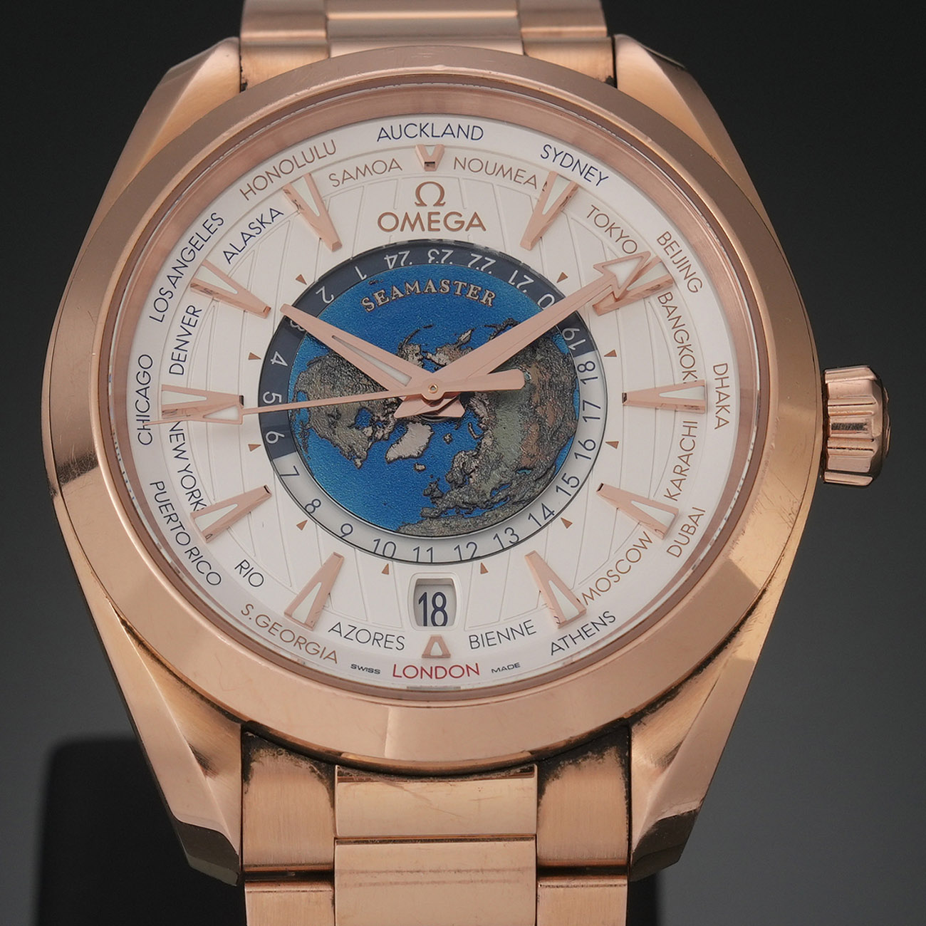 OMEGA(USED)오메가 씨마스터 아쿠아테라 월드타이머 43mm