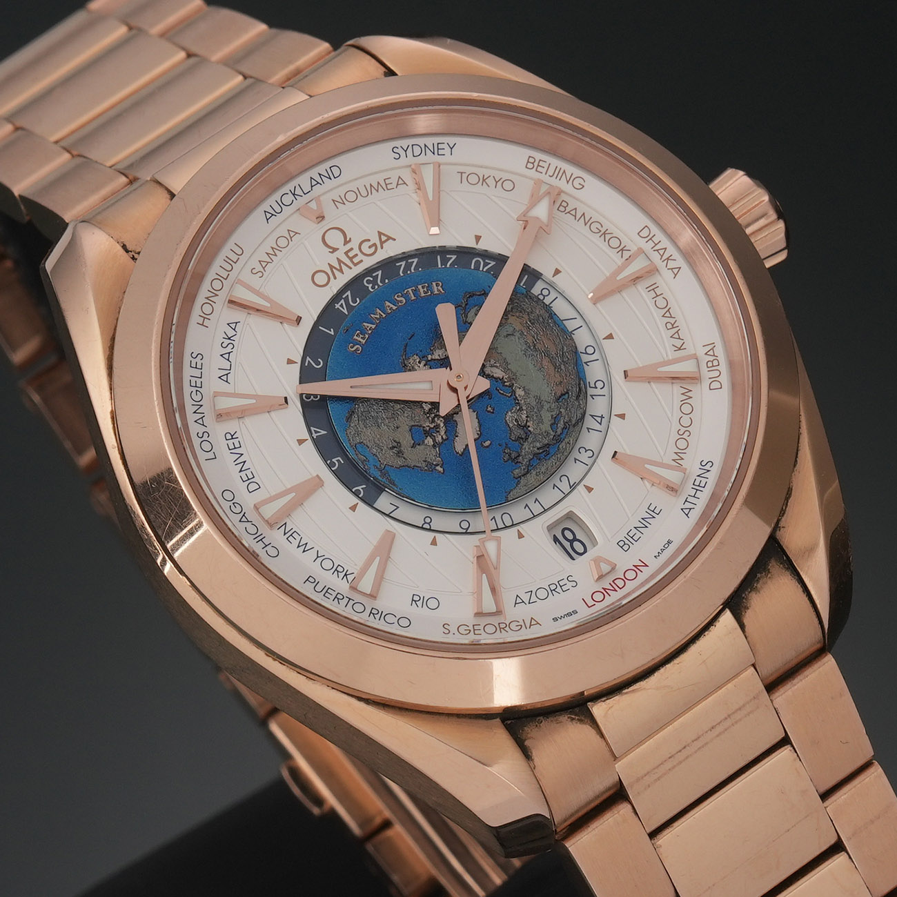 OMEGA(USED)오메가 씨마스터 아쿠아테라 월드타이머 43mm