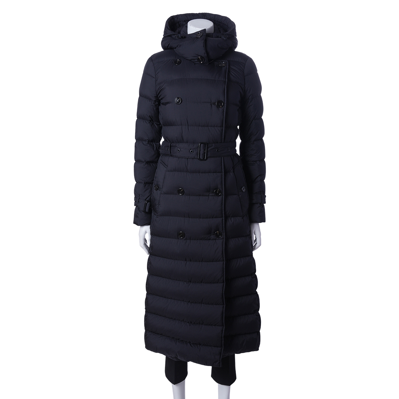 BURBERRY(USED)버버리 후드 롱패딩 #XS
