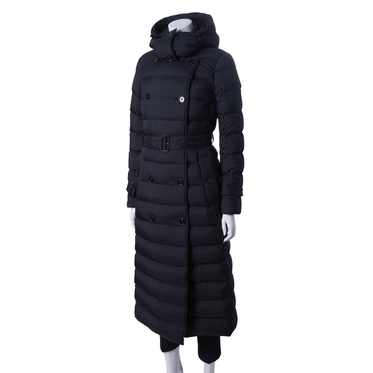 BURBERRY(USED)버버리 후드 롱패딩 #XS
