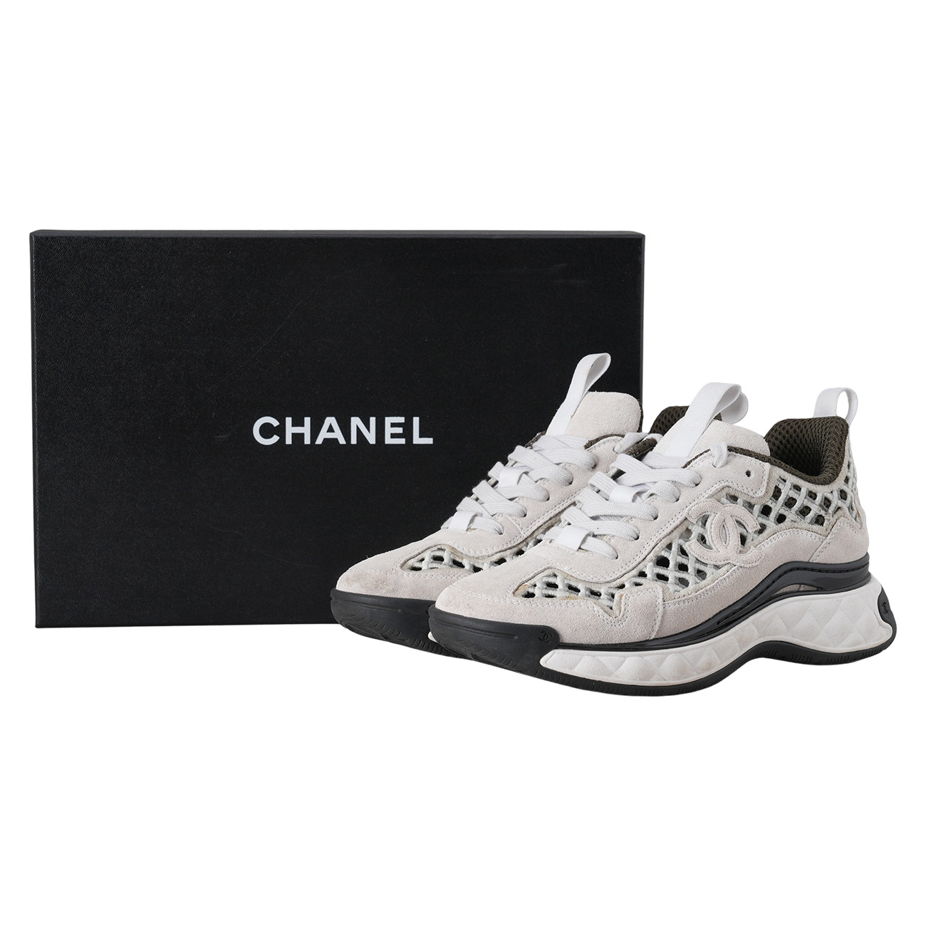 CHANEL(USED)샤넬 G37126 믹스드 파이버스니너즈 #36.5