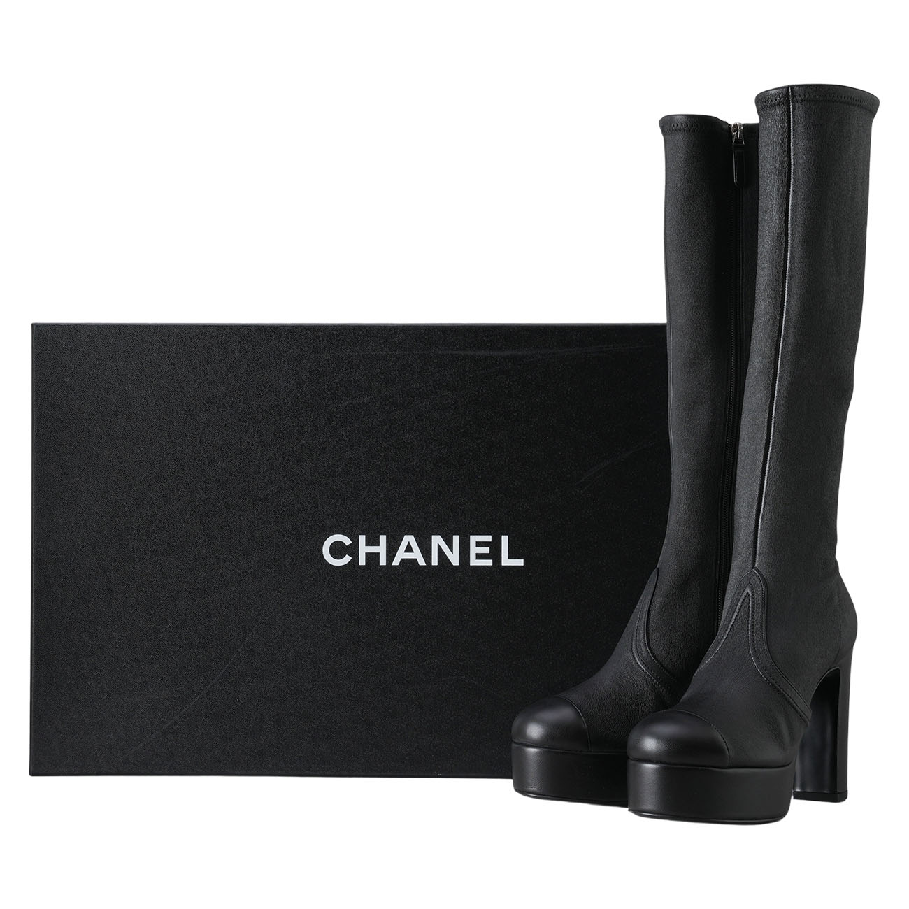 CHANEL(USED)샤넬 G46051 24F 하이 부츠 #38 블랙