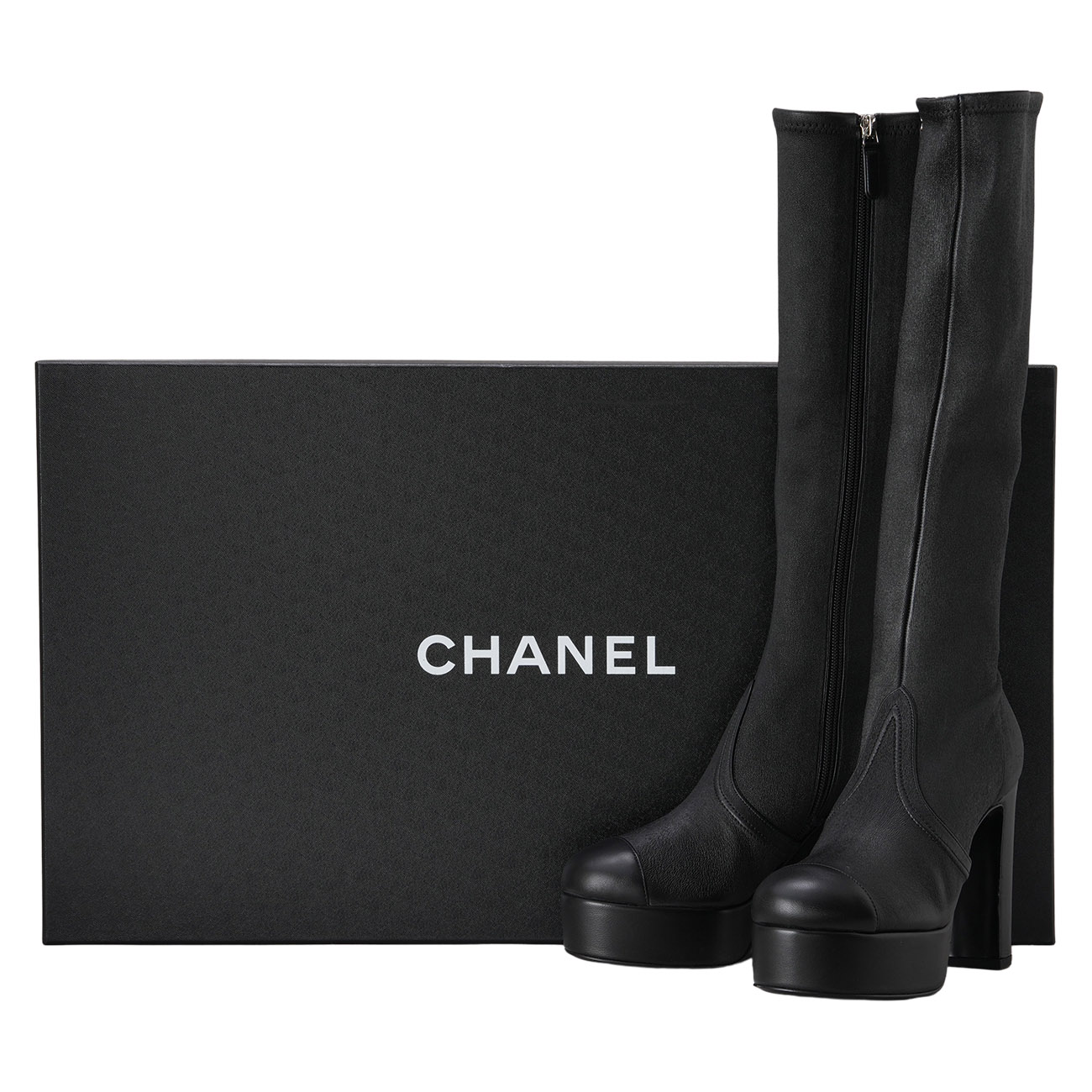 CHANEL(USED)샤넬 G46051 24F 하이 부츠 #38 블랙