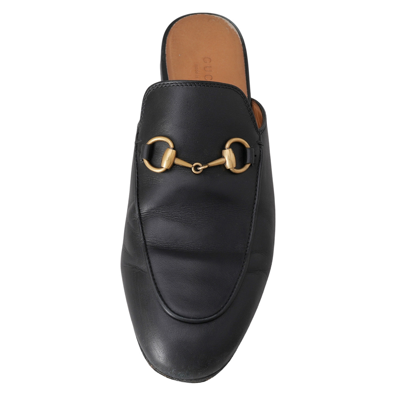 GUCCI(USED)구찌 423513 홀스빗 레더 슬리퍼 #36.5