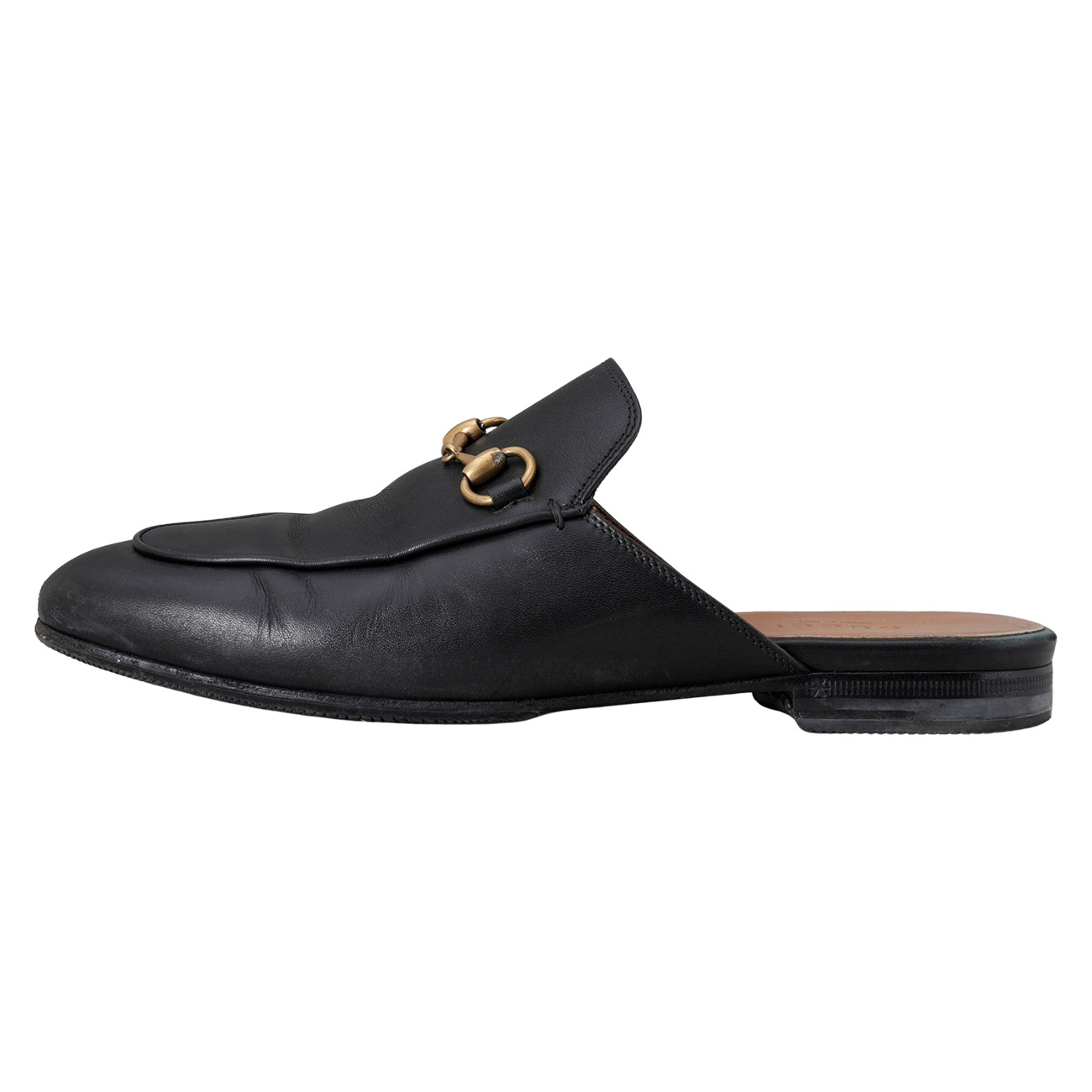 GUCCI(USED)구찌 423513 홀스빗 레더 슬리퍼 #36.5