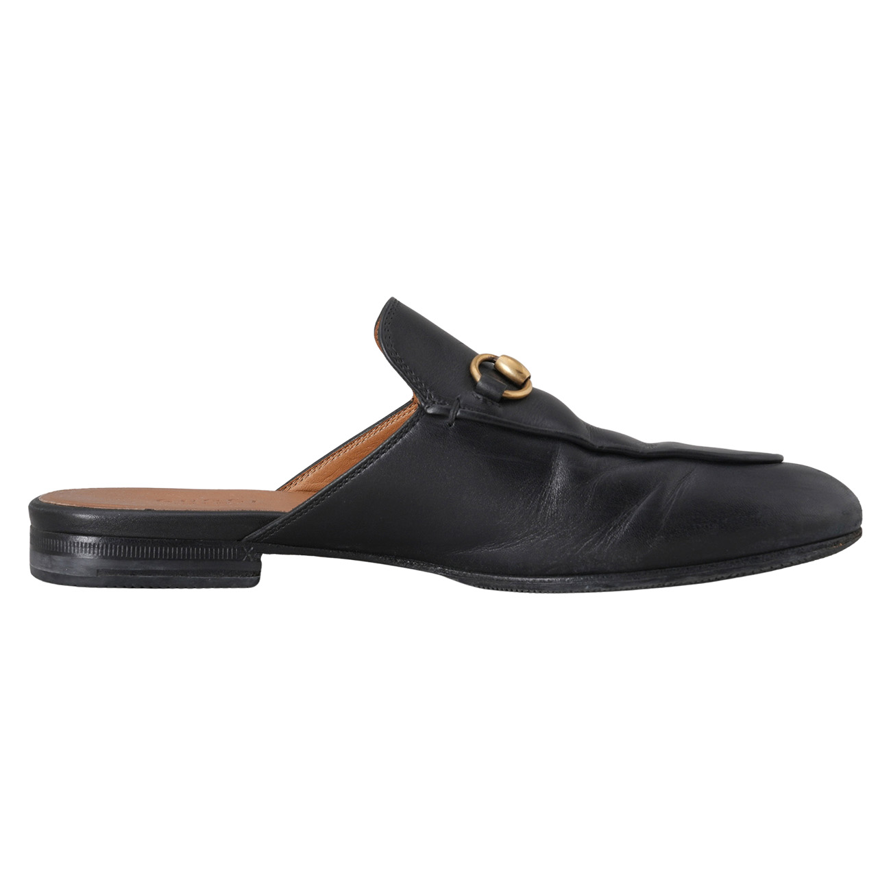 GUCCI(USED)구찌 423513 홀스빗 레더 슬리퍼 #36.5