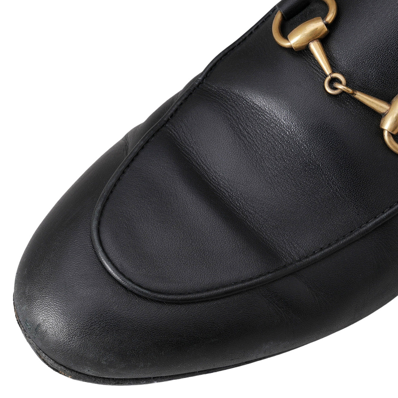 GUCCI(USED)구찌 423513 홀스빗 레더 슬리퍼 #36.5
