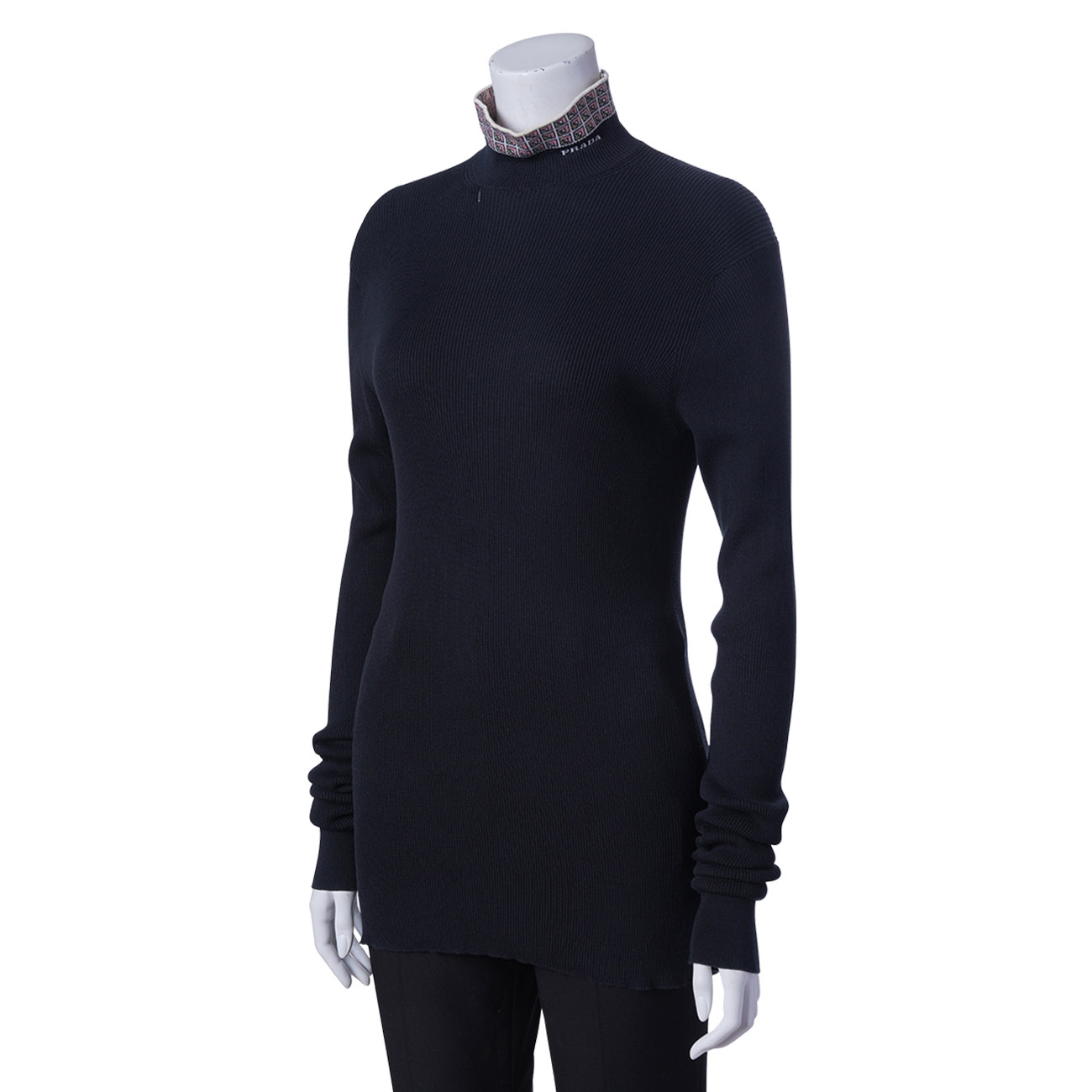 PRADA(USED)프라다 UMR52 자카드 터틀넥 스웨터 #50